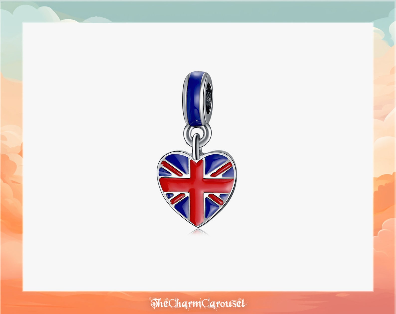Flag Charm Flags of the Countries, World of Colors Flag Bead Pendants for Charm Bracelet