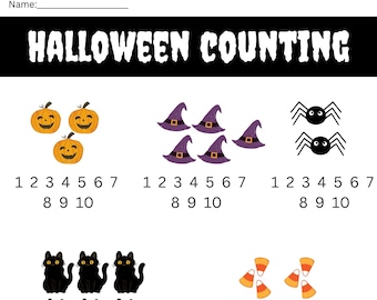 Halloween Counting Worksheet