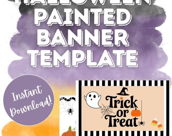 Halloween Painted Banner Template