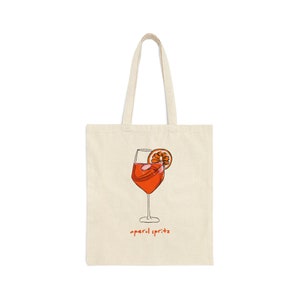 Aperol Spritz Cocktail Recipe Canvas Tote Bag