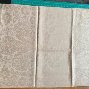 1800s Wool Damask Pattern Fabric