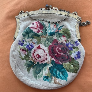 vintage needlepoint purse