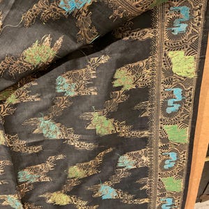 Banarasi silk saree in black and gold