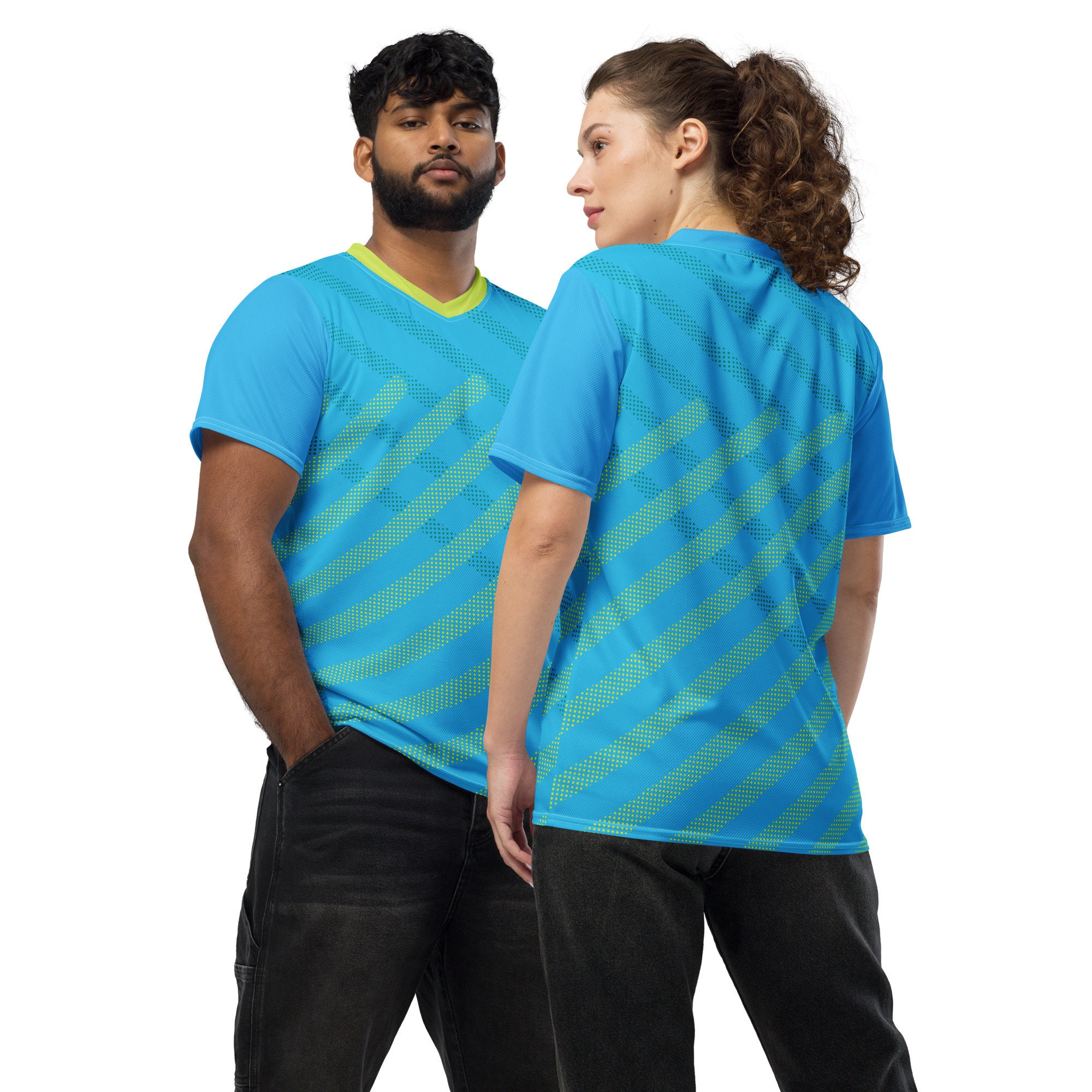 Unisex Sports Jersey Blue Moisture-wicking Athletic Tshirt - Etsy