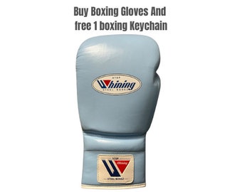 Whining Guantes de Boxeo Lace Up Baby Blue - Guantes de Boxeo de Calidad Premium, Artes Marciales Durables y cómodos Calidad Premium.