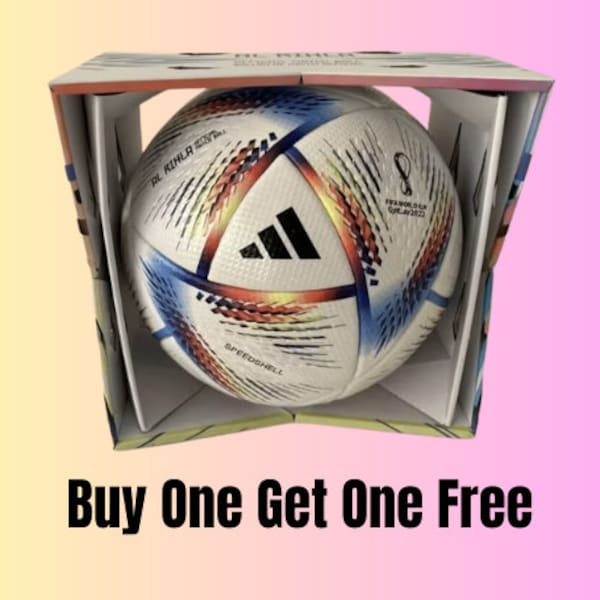 Rih la WorldCup Football 2022 Official Match FIFA Approved Size Football for Adult World Cup Qatar 2022 | Soccer Ball |Match League Balls |