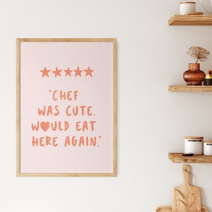 Kitchen Decor Cute Cooking Art for Chef