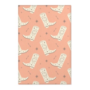 Retro cowgirl Boots Rug for Girls Room Western Nursery Rug