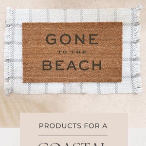 Beach House Entryway Products for a costal home Beach House Welcome Mat Coastal Home Decor For Vacation Home Doormat Beach Inspired Decor Beach Door Mat