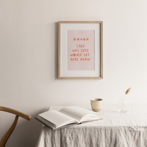 Cooking Lover Gift Print for Kitchen Wall Art Aesthetic