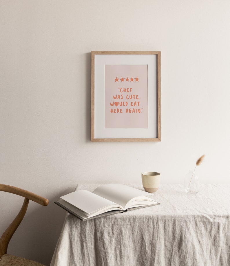 Cooking Lover Gift Print for Kitchen Wall Art Aesthetic