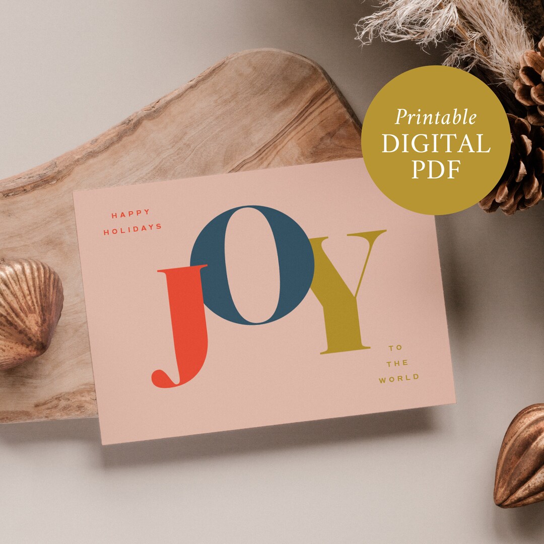 Printable Christmas Card, 5x7 Holiday Card Printable, 5x7 Christmas