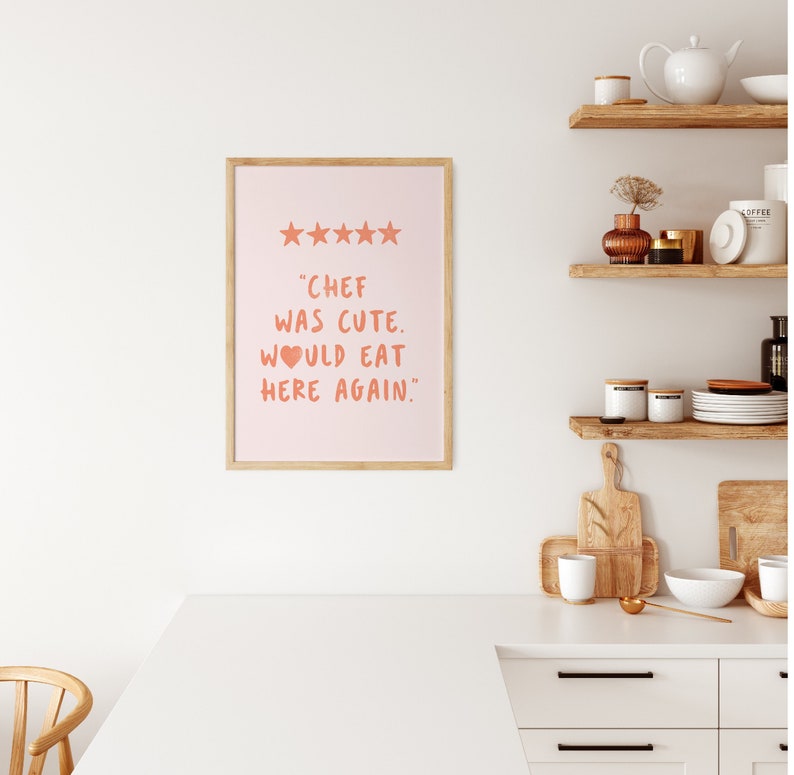 Kitchen Decor Cute Cooking Art for Chef