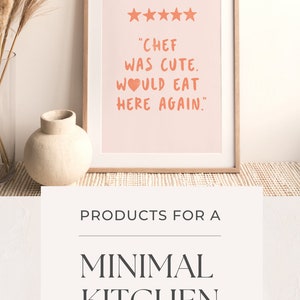 Trendy Kitchen Inspiration Chef Was Cute Poster Aesthetic Kitchen Decor Cute Cooking Art for Chef Gift Idea for Cooking Lover Gift Print for Kitchen Wall Art Aesthetic