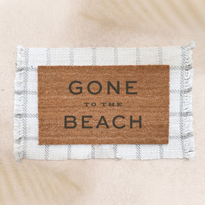 Beach House Welcome Mat Coastal Home Decor For Vacation Home Doormat Beach Inspired Decor For Beach Rental Front Door Mat