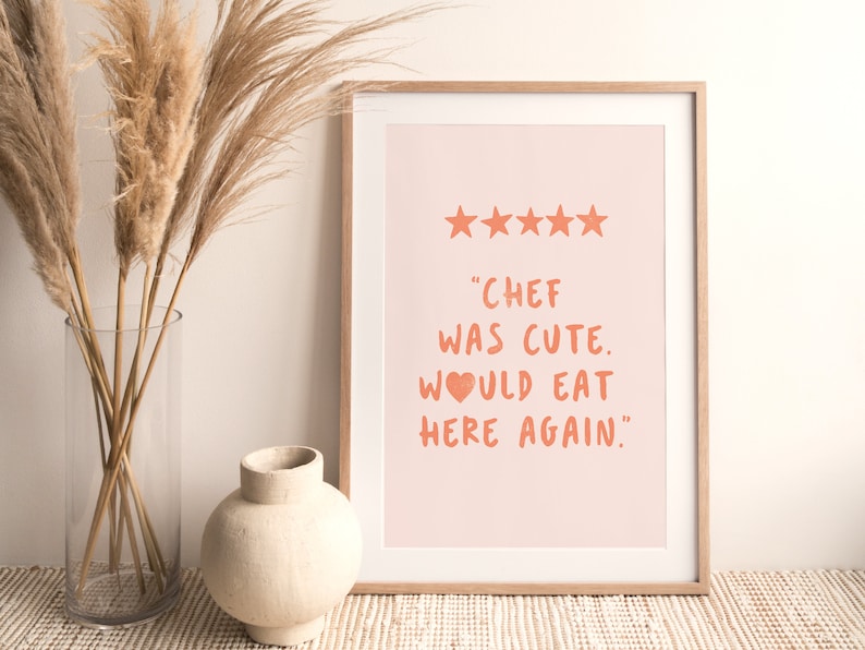 Cute Cooking Art for Chef Gift Idea for Cooking Lover