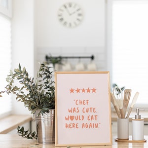 printed cooking wall art cook Gift Idea for Cooking Lover