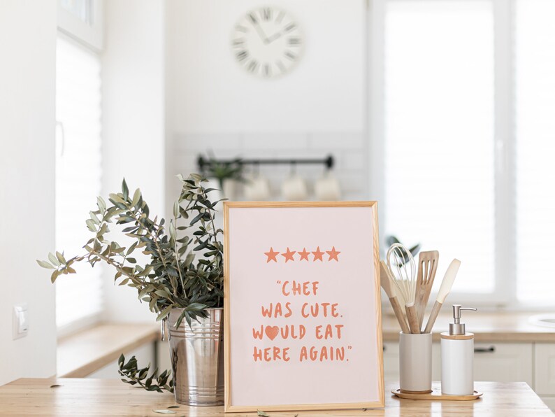 printed cooking wall art cook Gift Idea for Cooking Lover