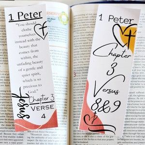 1 Peter Chapter 3 Bookmarks - Digital Download - Verse&#39;s - Christian - Jesus - Religious - Biblical - Praise - Prayer - Book Marker
