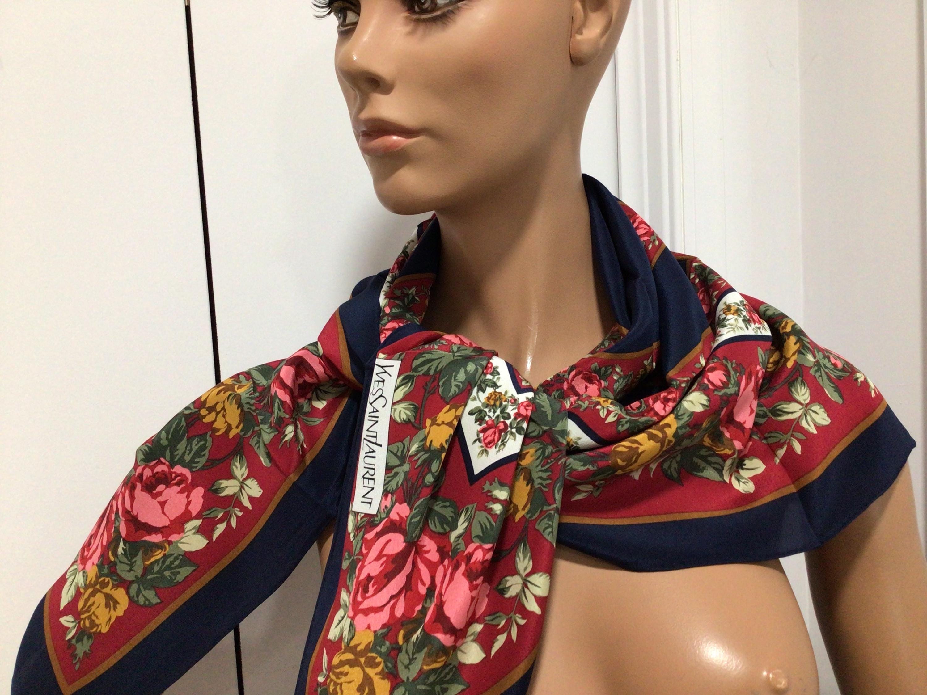 Ysl silk scarf - Etsy 日本