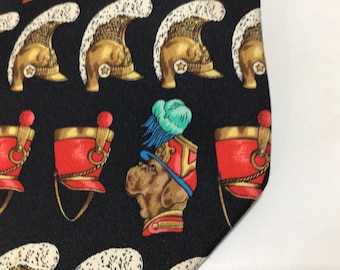 GIANNI VERSACE Iconic Helmets BULDOG Shako Tie / Designed By Versace Himself 90s