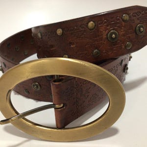 Vintage DOLCE & GABBANA Men’s South Western Leather Belt / Made In Italy ( 90/36 )