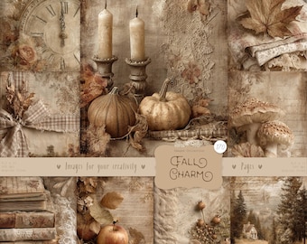 Autumn Junk Journal Kit: Vintage Cottagecore Ephemera (Digital Download, 170 Images)