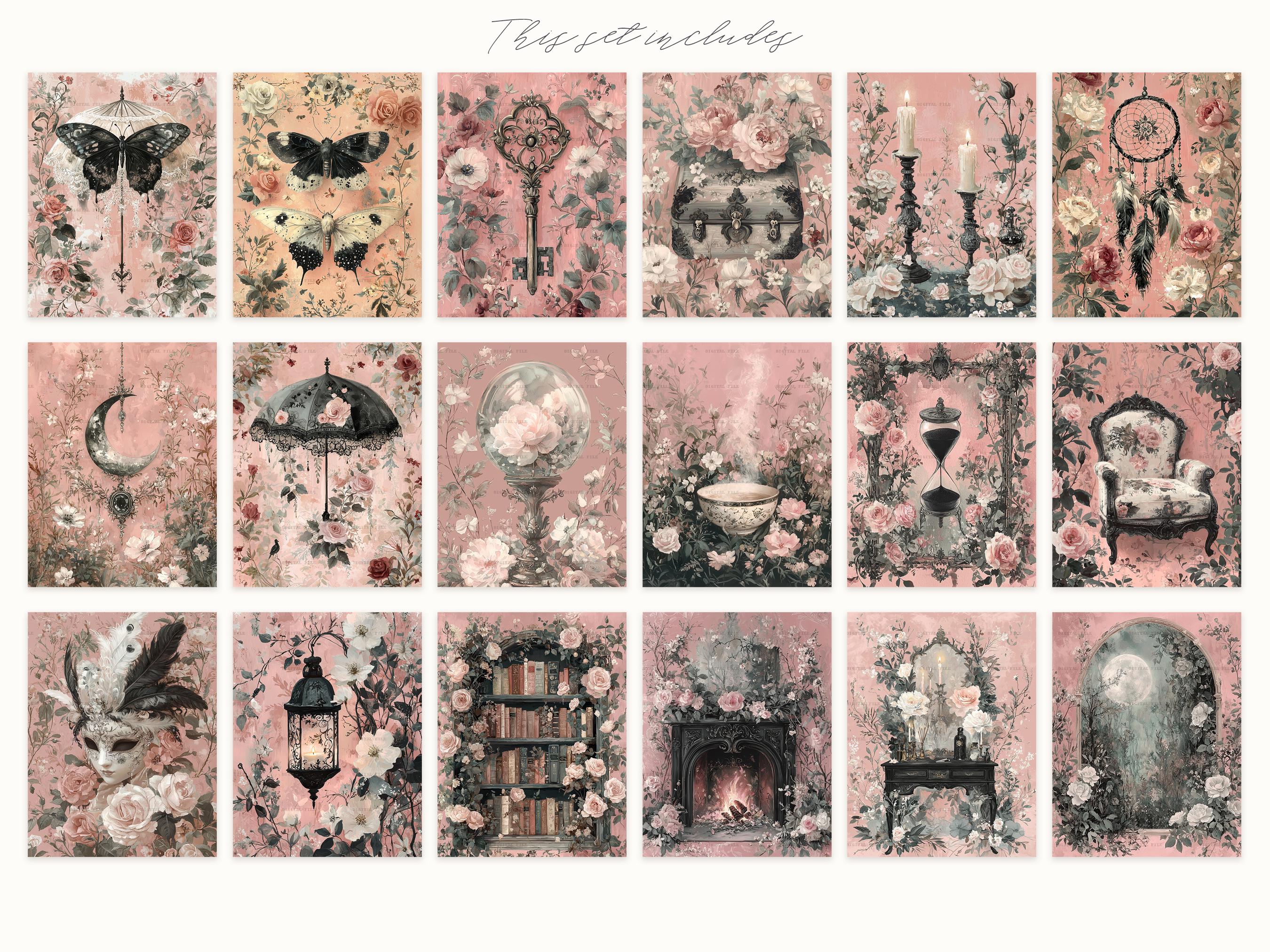 Victorian Watercolor Ephemera: Shabby Chic Halloween Images (digital ...