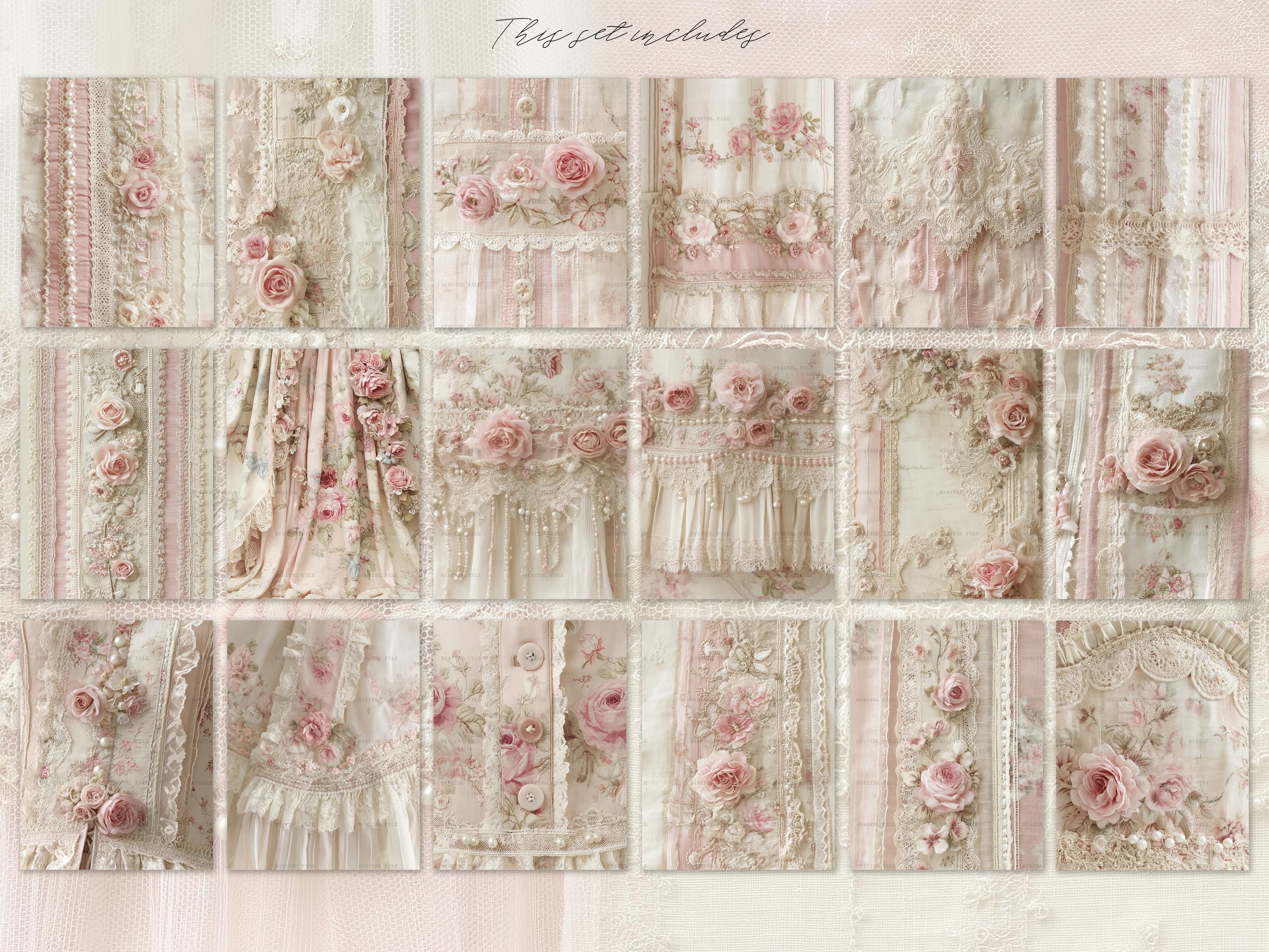 Shabby Chic Junk Journal Kit: Provence Ephemera, Victorian Pages ...