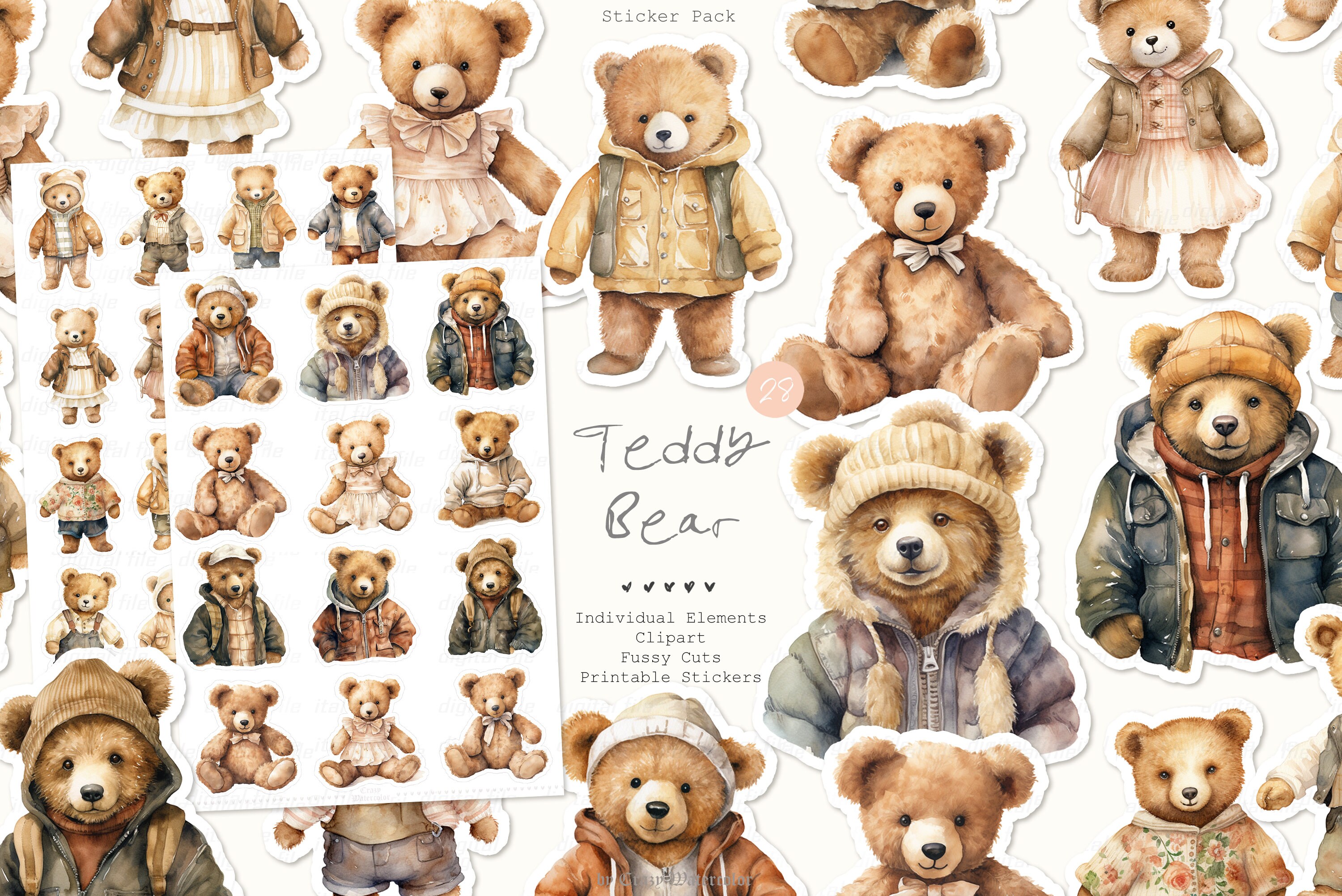 A6 refill Stickered Teddy Bear 2100円 moment | Pay ID