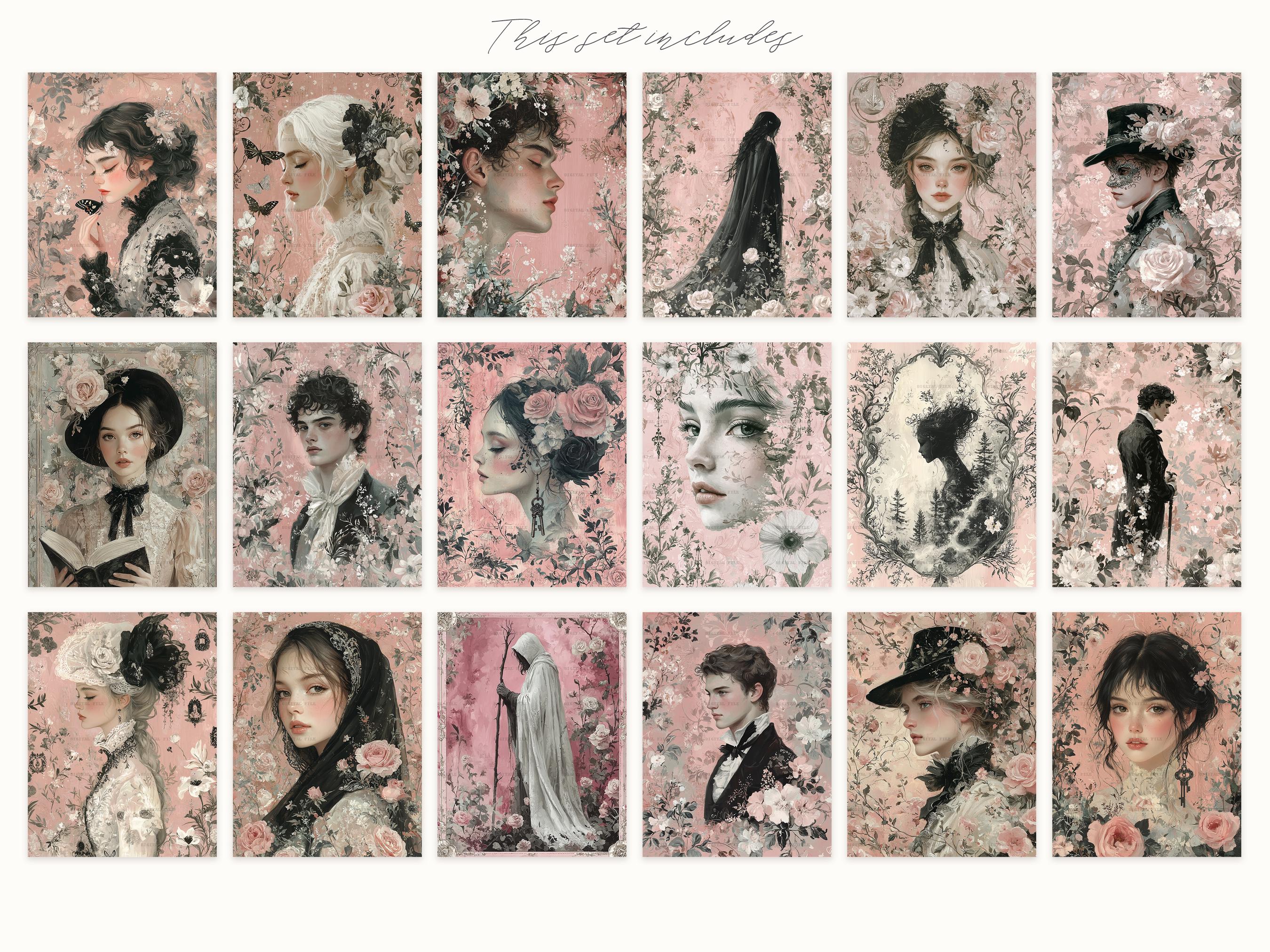 Victorian Watercolor Ephemera: Shabby Chic Halloween Images (digital ...