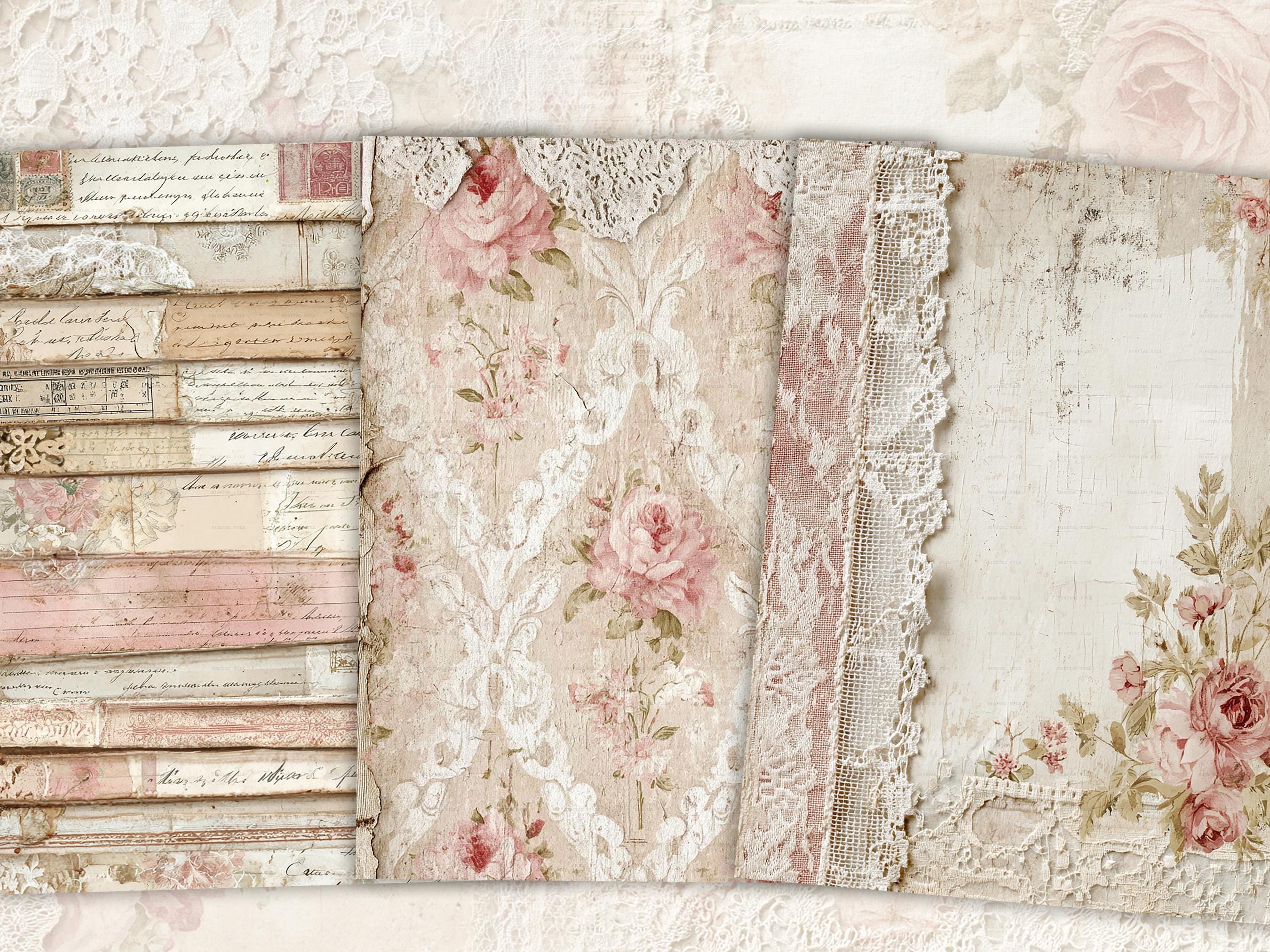 Shabby Chic Junk Journal Kit: Provence Ephemera, viktorianische Seiten ...