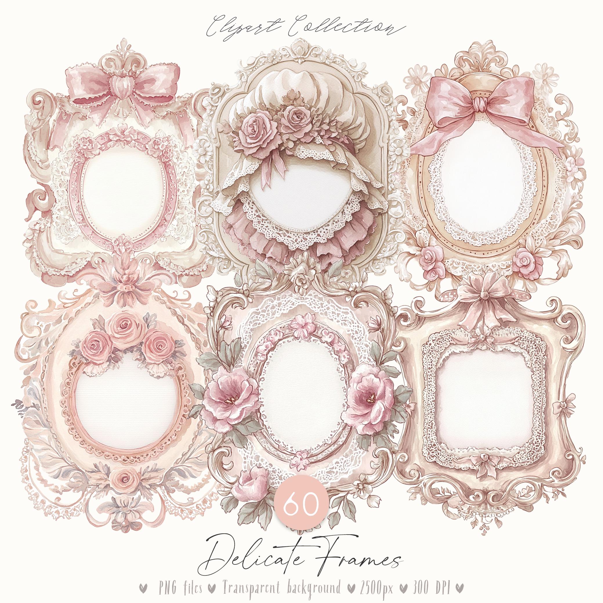Cadre Photo Rond Vintage - Style Femme Art Déco