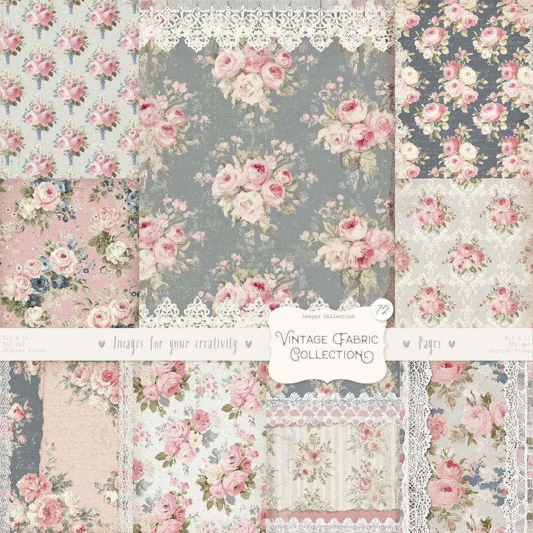 Rustic Shabby Chic Kit, Junk Journal Pages: Vintage Background ...