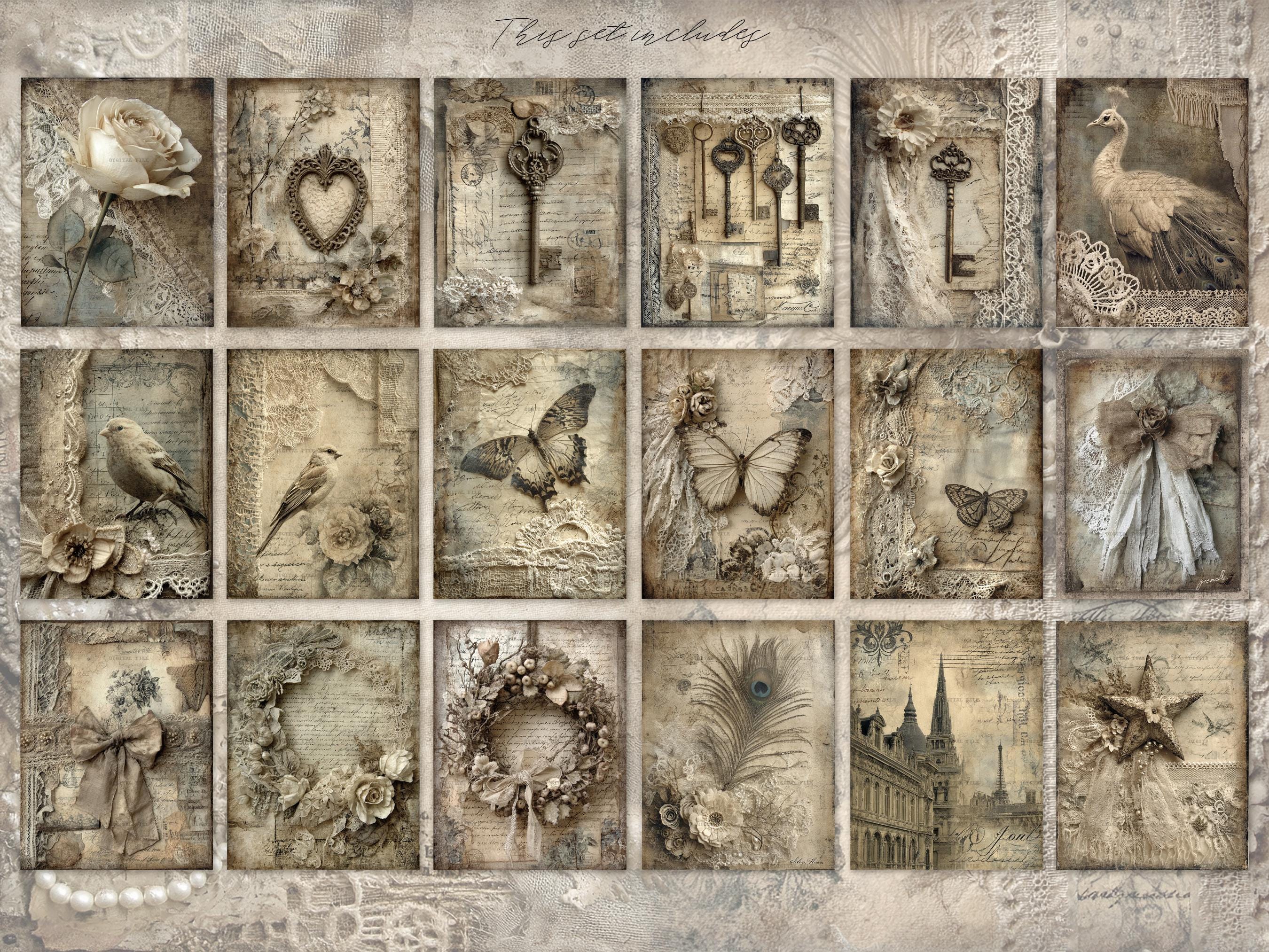 Shabby Chic Victorian Ephemera: Journal Pages, Scrapbook Paper (digital ...