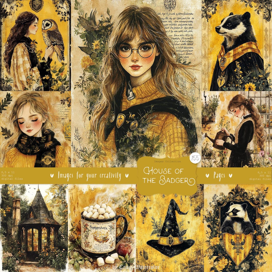 Wizard Collag Wizard Academia Collage Sheets: Magic School Junk Journal Kit (digital ...