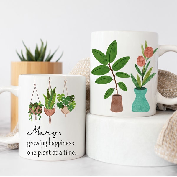 House Plant Parent Mug Gift Garden Lover Mom Grammy Mimi Gigi Personalized Coffee Cup Indoor Plant Enthusiast Environmental Advocate Present