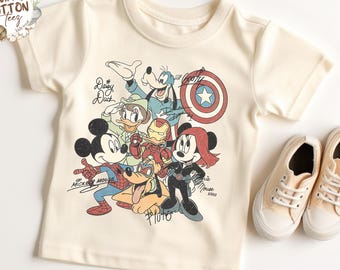 Vintage Mickey and Friends Avengers Kids Shirt -Magic Kingdom Toddler Tee - Disney Trip 2026 Sweater