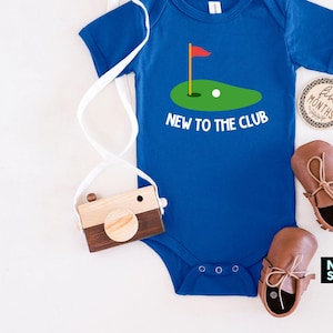 New to the Club Baby Bodysuit | Toddler Shirt | Baby Golf Club | Daddys Golfing Buddy | Pregnancy Baby Announcement | Baby Shower Gift Ideas