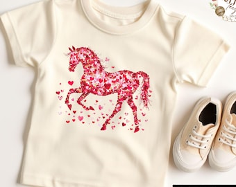 Floral Horse Kids Sweatshirt, Horse Lover Gift