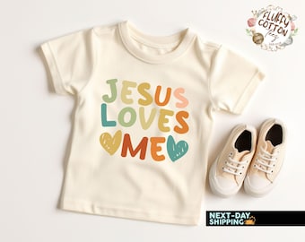 Jesus Loves Me Baby Bodysuit, Boho Christian Kids Clothing