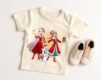 Disney Frozen Christmas T-Shirt, Snow Globe Elsa And Anna Xmas Shirt, Olaf Christmas Shirt, Disney Christmas Shirt