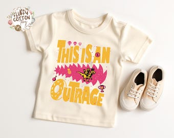 This Is An Outrage Kids Shirt - Princess Donut Cat T-Shirt - Dungeon Crawler Carl Tee