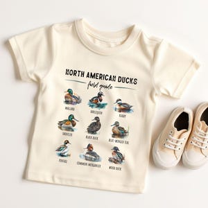 Ducks of North America Toddler Shirt - Wild Ducks Tee - Cute Waterfowl Natural Kids Shirt