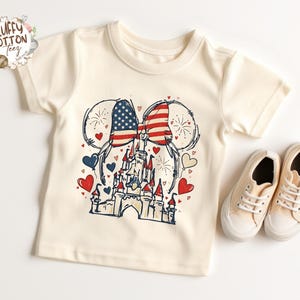 Disney Mickey and Minnie 4th of July Shirt - Patriotic Disneyworld Toddler Tee - Disneyland Family Trip 2026