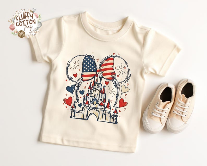 Disney Mickey and Minnie 4th of July Shirt - Patriotic Disneyworld Toddler Tee - Disneyland Family Trip 2026