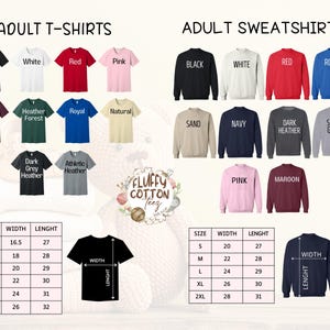 adult and youth long sleeve t - shirts sizes chart