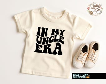 Uncle Kids Shirt - In My Uncle Era Kids Tee - Uncle Gift - Cute Uncle Shirt - Pregnancy Reveal - Baby Reveal - New Uncle Gift - Natural Tee