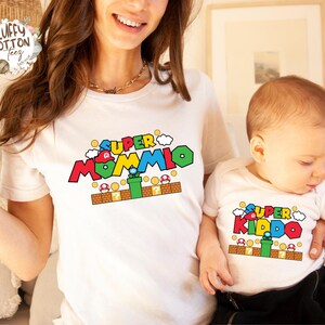 Personalized Super Daddio Mammio Kiddio Shirt - Disneyland Mario Galaxy Movie Tee - Disney Family Matching Shirt image 5