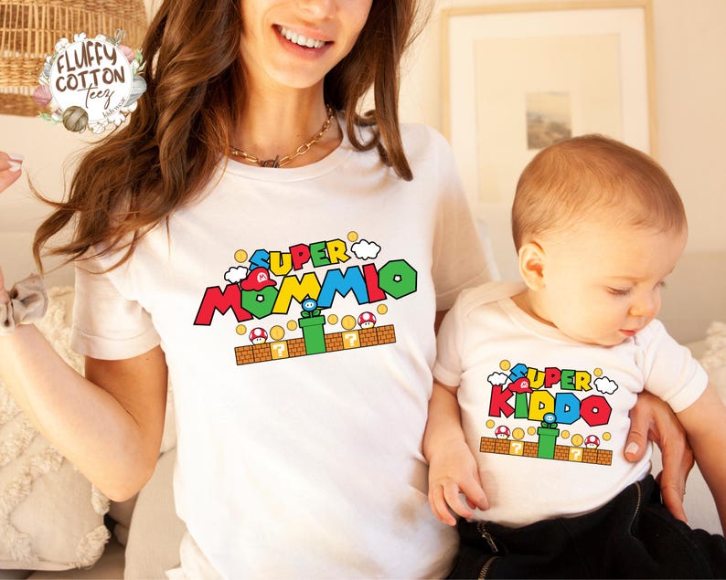 Personalized Super Daddio Mammio Kiddio Shirt - Disneyland Mario Galaxy Movie Tee - Disney Family Matching Shirt image 5
